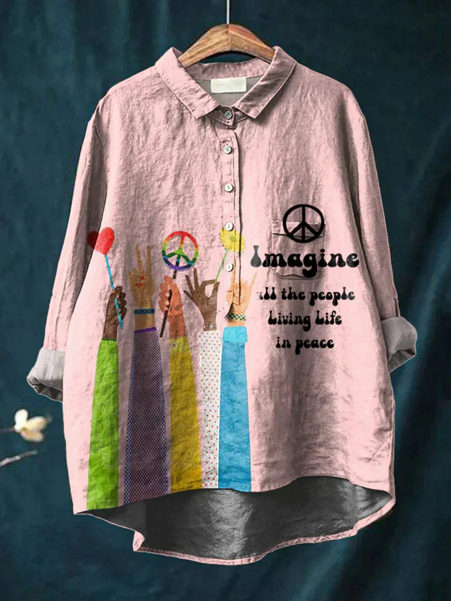 Camiseta "Mundo" al estilo hippie